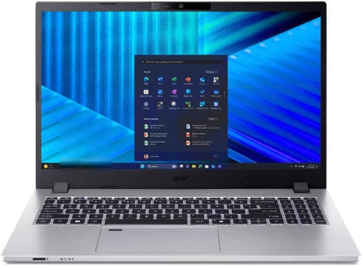 Acer TravelMate P2 15 Business Laptop — 15.6" FHD, Intel Core Ultra 5 225U (vPro Essential), 16GB DDR5, 1TB SSD, FreeDOS, Silver (NX.BSREM.004)