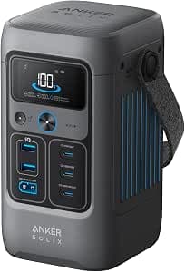 Anker SOLIX C200 DC Portable Power Station — 60,000mAh (192Wh) LiFePO4, 200W, 140W USB-C