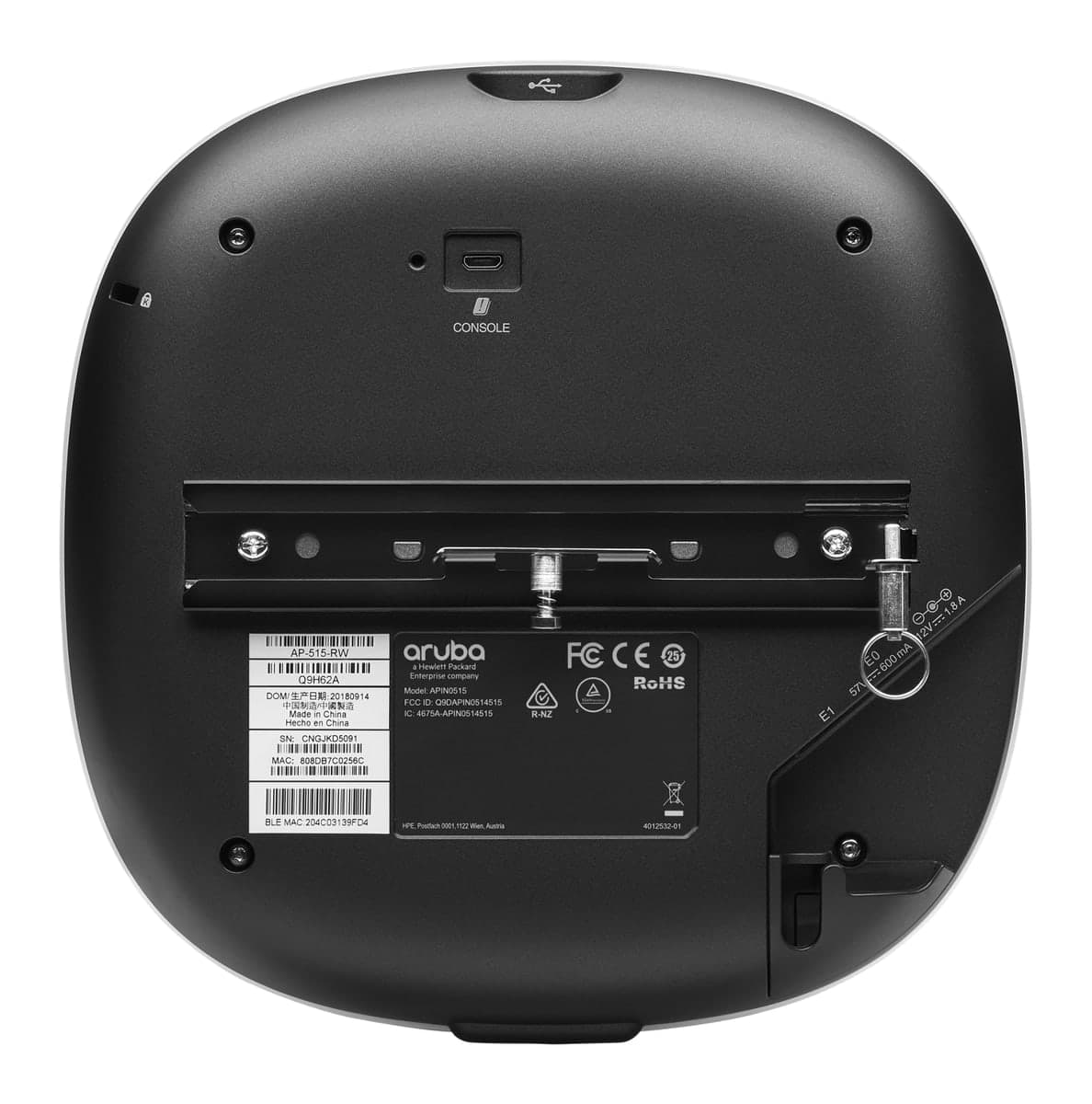 HPE Aruba Networking AP-515 (RW) Indoor Access Point — Wi-Fi 6, Dual Radio 4x4/2x2 (Q9H62A)