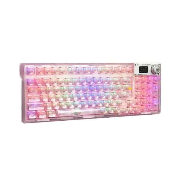 AULA F98 V3 Wireless Mechanical Keyboard — Tri-mode (2.4GHz / Bluetooth / USB-C), Gasket, Pink