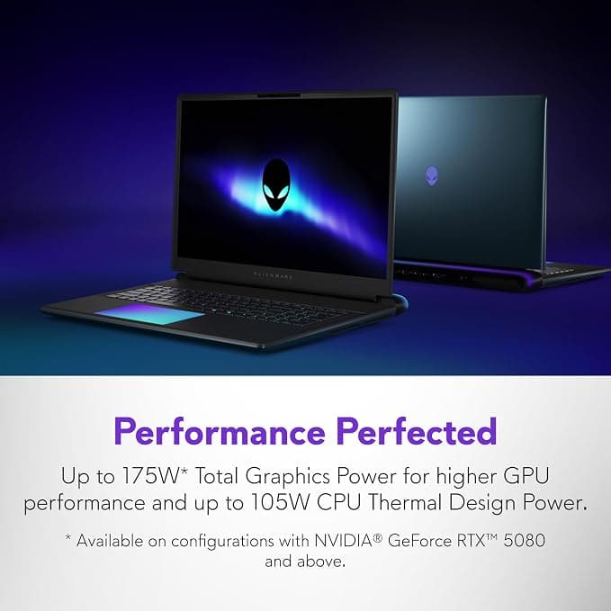 Dell Alienware 18 Area-51 Gaming Laptop — Core Ultra 9 275HX, 32GB, 2TB SSD, GeForce RTX 5080, 18" QHD, Win 11