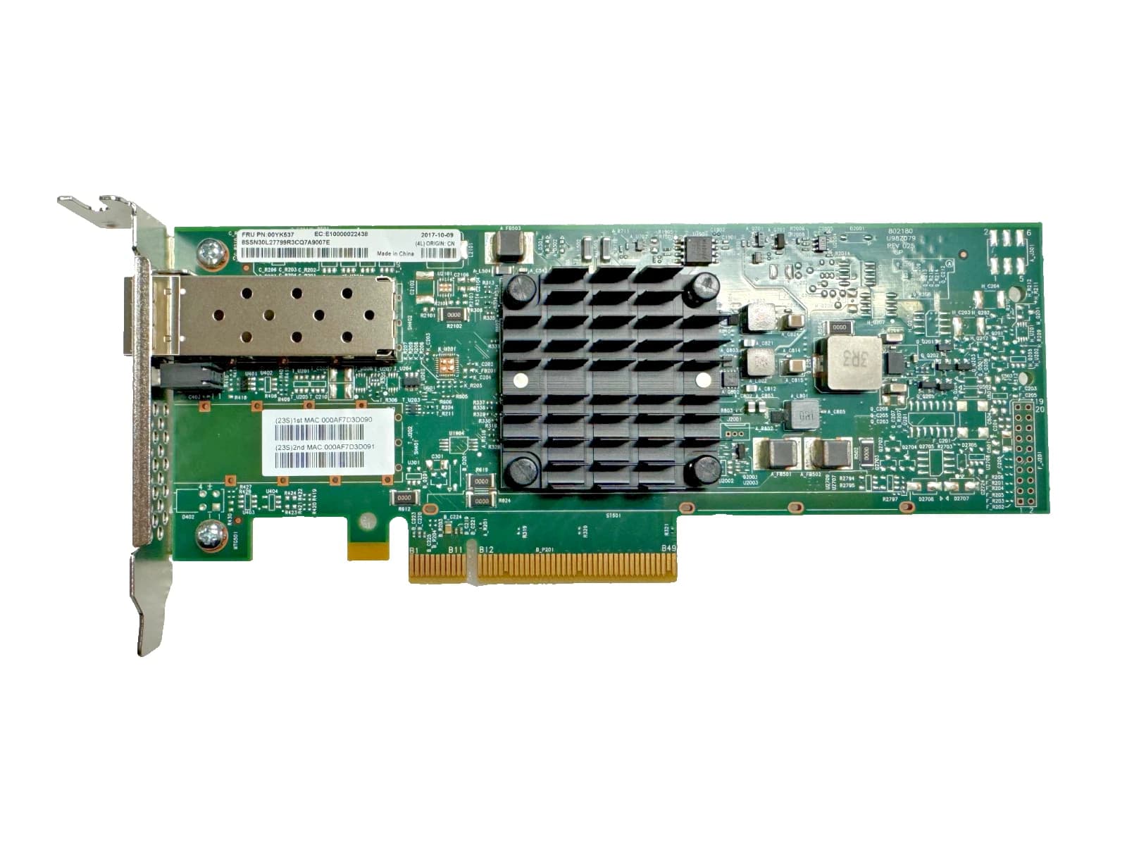 Dell Broadcom 57412 Dual-Port 10Gb SFP+ Network Card — Low Profile, with SFPs