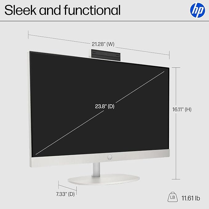 HP All-in-One 24-cr0308nh — Core i5-1334U, 8GB, 512GB SSD, Non-Touch, FreeDOS, Black (B73T9EA)
