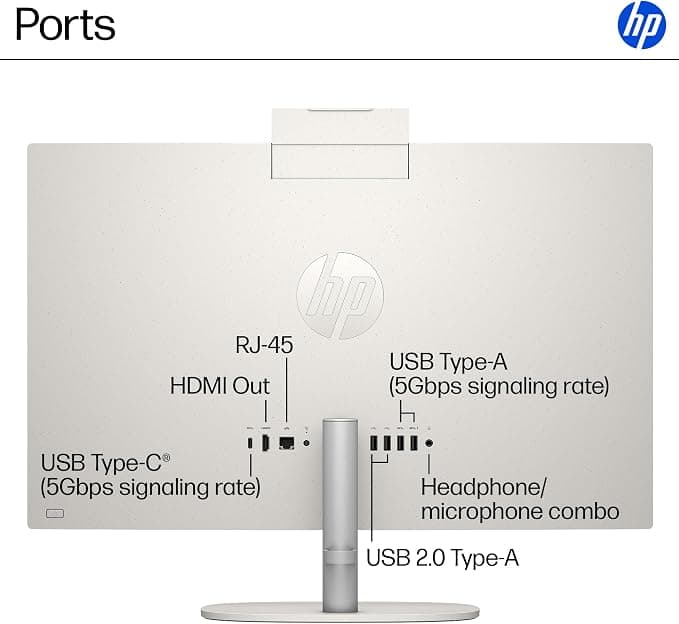 HP All-in-One 24-cr0308nh — Core i5-1334U, 8GB, 512GB SSD, Non-Touch, FreeDOS, Black (B73T9EA)