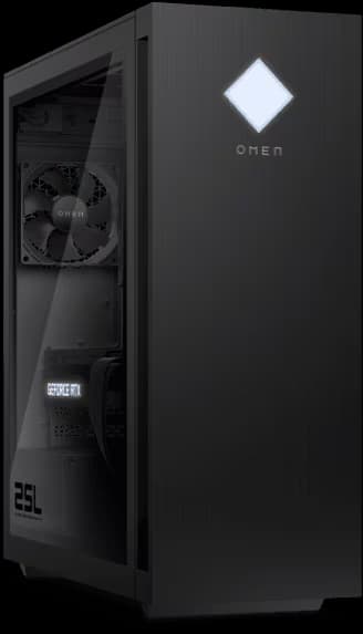 HP OMEN 25L Gaming Desktop — Intel Core i7-12700F, 16GB DDR4, 1TB SSD + 1TB HDD, GeForce RTX 3060 12GB, FreeDOS (6V351EA#ABV)