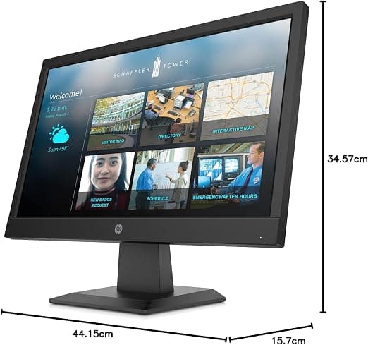 HP P19b G4 Monitor — 18.5" WXGA (1366×768) TN, HDMI + VGA, Black (9TY83AS)