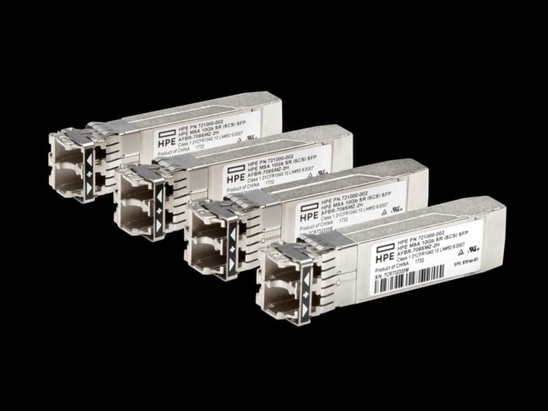 HPE MSA 10Gb Short-Range iSCSI SFP+ Transceiver — 4-Pack
