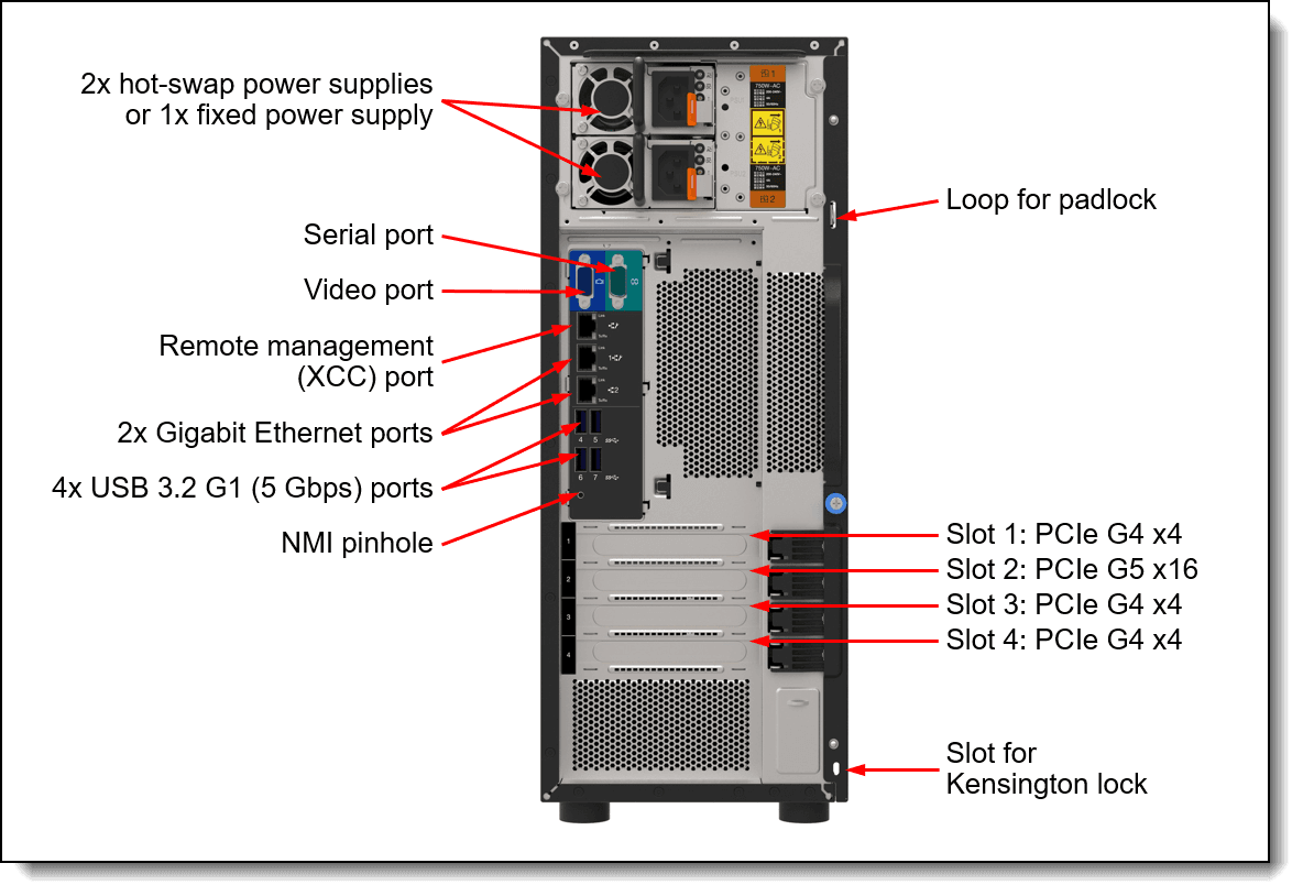 Lenovo ThinkSystem ST250 V3 Tower Server — Xeon 6353P, 32GB, RAID 545-8i, 2.5" Chassis, 800W (7DCEA04XEA)