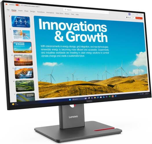 Lenovo ThinkVision P24QD-40 Monitor — 23.8" QHD (2560×1440) IPS, 120Hz, USB-C 140W, DisplayHDR 10 (64B1GAT1UK)