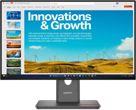 Lenovo ThinkVision P24QD-40 Monitor — 23.8" QHD (2560×1440) IPS, 120Hz, USB-C 140W, DisplayHDR 10 (64B1GAT1UK)