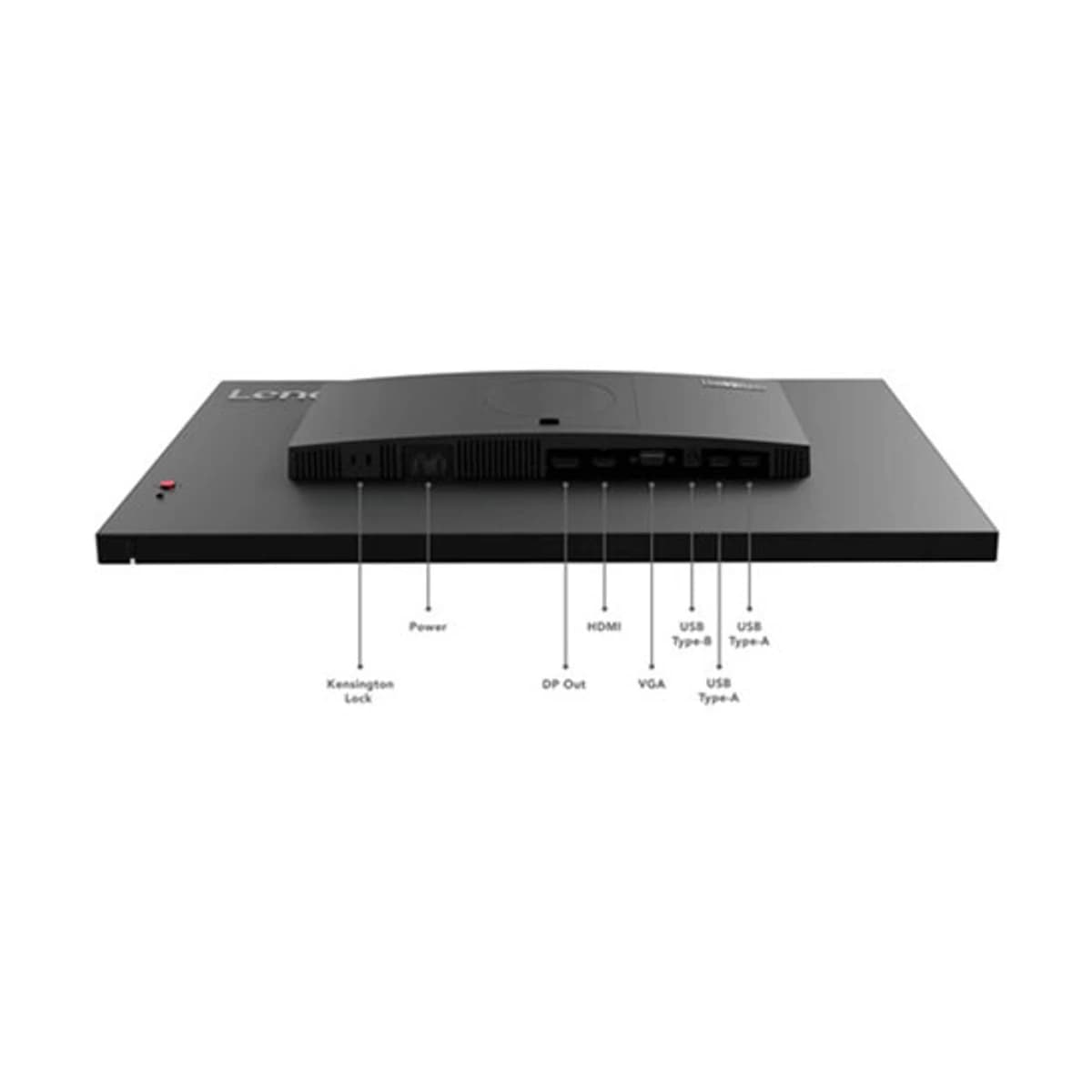 Lenovo ThinkVision T24i-30 Monitor — 23.8" FHD (1920×1080) IPS, 60Hz, USB hub, HDMI + DP + VGA (63CFMATXUK)