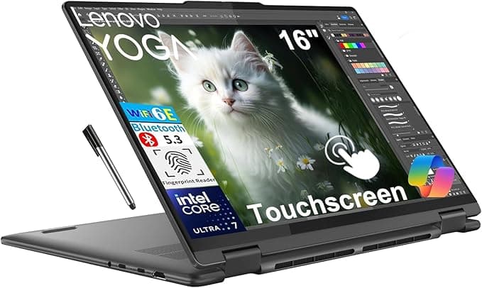 Lenovo Yoga 7 2-in-1 16" — Core Ultra 7 256V, 16GB, 512GB SSD, 16" WUXGA Touch, Win 11 Pro, Luna Grey (83JT0047US)