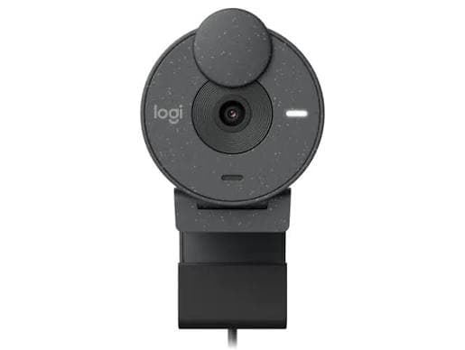 Logitech Brio 305 Business Webcam — Full HD 1080p, Auto Light Correction, USB-C, Privacy Shutter, Graphite (960-001469)