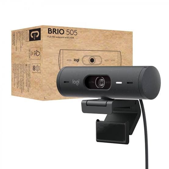 Logitech Brio 505 Business Webcam — Full HD 1080p, Auto-framing (RightSight), Stereo Mic, USB-C (960-001459)