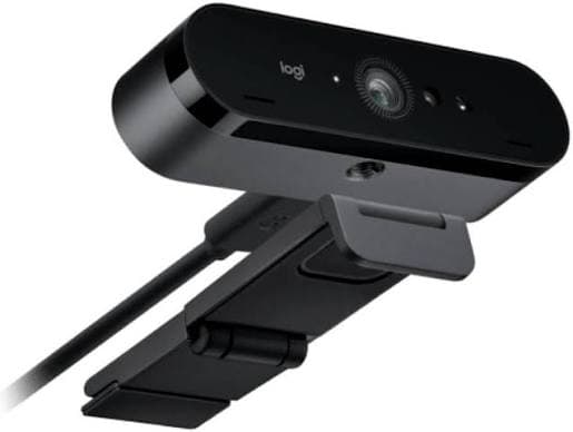 Logitech Brio 4K Ultra HD Webcam — 4K UHD, HDR, Windows Hello, 5x Zoom, Privacy Shutter (960-001724)