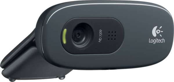 Logitech C270 HD Webcam — 720p HD, Fixed Focus, Noise-reducing Mic (960-001063)