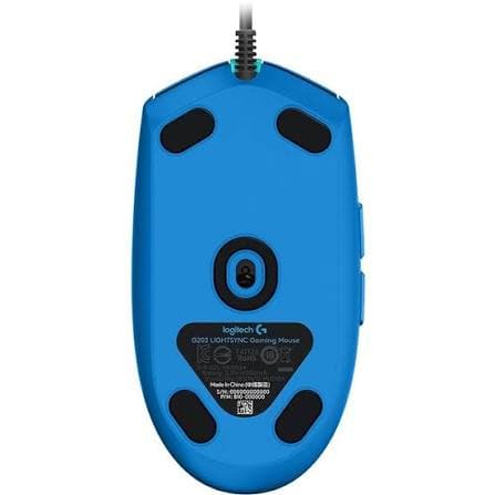 Logitech G203 Lightsync Gaming Mouse — Wired, 8000 DPI, 6 Buttons, RGB, Blue (910-005798)