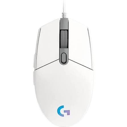 Logitech G203 Lightsync Gaming Mouse — Wired, 8000 DPI, 6 Buttons, RGB, White (910-005797)