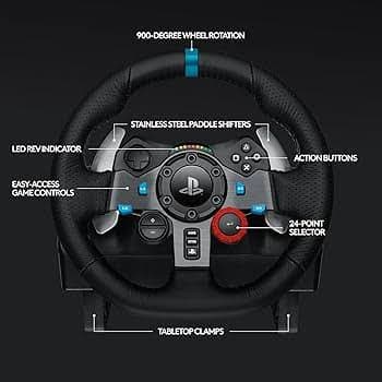 Logitech G29 Driving Force Racing Wheel & Pedals — Dual-motor Force Feedback, 900°, PlayStation/PC (941-000113)