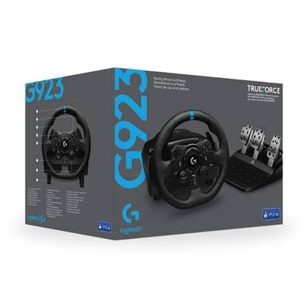 Logitech G923 TRUEFORCE Racing Wheel & Pedals — Force Feedback, Dual-clutch, Leather Wheel (941-000150)