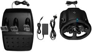 Logitech G923 TRUEFORCE Racing Wheel & Pedals — Force Feedback, Dual-clutch, Leather Wheel (941-000150)