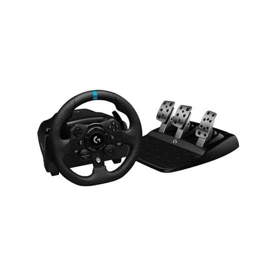Logitech G923 TRUEFORCE Racing Wheel & Pedals — Force Feedback, Dual-clutch, Leather Wheel (941-000150)