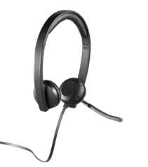 Logitech H650e USB Business Headset — Stereo, Noise-cancelling Mic, In-line Controls, Mute LED (981-000519)