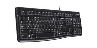 Logitech K120 Wired Keyboard — USB, Full-size, Spill-resistant, Quiet (920-002495)