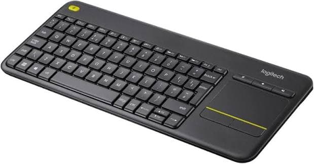 Logitech K400 Plus Wireless Touch Keyboard — 2.4GHz, Large 3.5" Touchpad, Media Keys, 10m Range (920-007145)