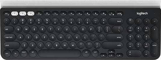 Logitech K780 Multi-Device Wireless Keyboard — Bluetooth/Unifying, Device Cradle, Quiet, Number Pad (920-010072)