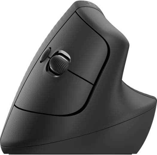 Logitech Lift Vertical Ergonomic Mouse — 57° Angle, Bluetooth/Bolt, 4000 DPI, Quiet, Graphite (910-006473)