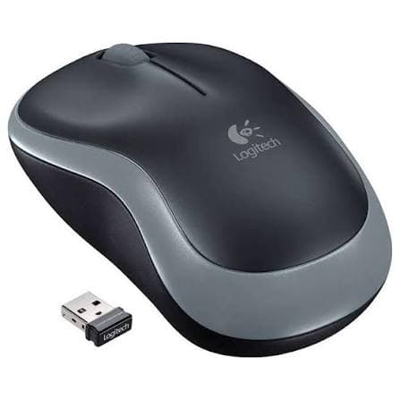 Logitech M185 Wireless Mouse — 2.4GHz, 1000 DPI, 12-month Battery, Grey (910-002235)