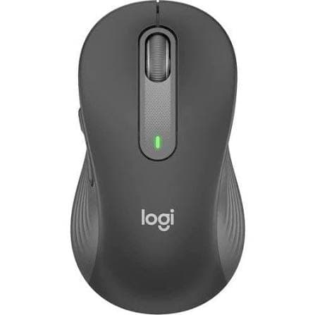Logitech Signature M650 Wireless Mouse — Bluetooth/Bolt, SilentTouch, 2000 DPI, Graphite (910-006236)