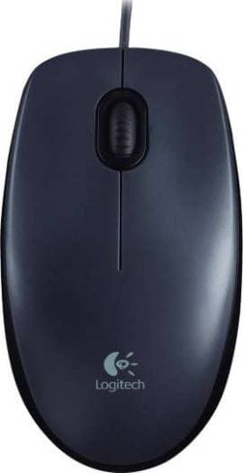 Logitech M90 Wired Mouse — 1000 DPI Optical, USB-A, Ambidextrous (910-001793)