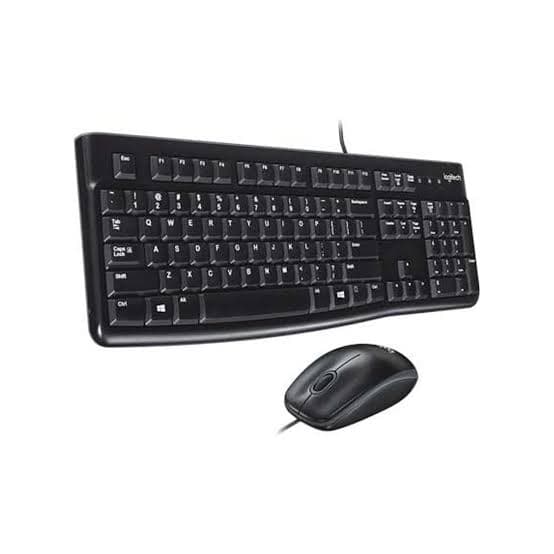 Logitech MK120 Wired Keyboard & Mouse Combo — USB, Full-size, Spill-resistant (920-002562)