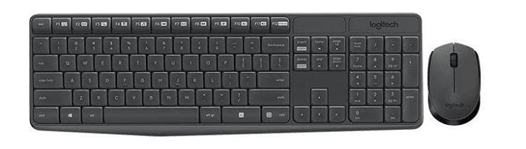 Logitech MK235 Wireless Keyboard & Mouse Combo — 2.4GHz, Spill-resistant, Long Battery (Arabic) (920-007927)