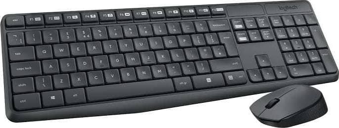 Logitech MK235 Wireless Keyboard & Mouse Combo — 2.4GHz, Spill-resistant, Long Battery (Arabic) (920-007927)