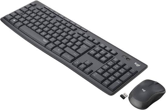 Logitech MK295 Silent Wireless Keyboard & Mouse Combo — 90% Quieter, 2.4GHz (920-009801)