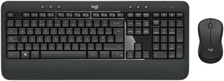 Logitech MK540 Advanced Wireless Keyboard & Mouse Combo — Unifying, Full-size, Contoured Mouse (920-008693)