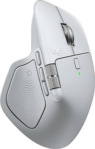 Logitech MX Master 4 for Mac — Bluetooth, 8000 DPI, Haptic Feedback, MagSpeed, USB-C, Pale Grey (910-007576)