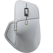 Logitech MX Master 4 — Bluetooth/Bolt, 8000 DPI, Haptic Feedback, MagSpeed, USB-C, Pale Grey (910-007563)