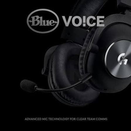 Logitech Pro X Wired Gaming Headset — 50mm Pro-G, DTS 7.1, Blue VO!CE, USB DAC (981-000818)