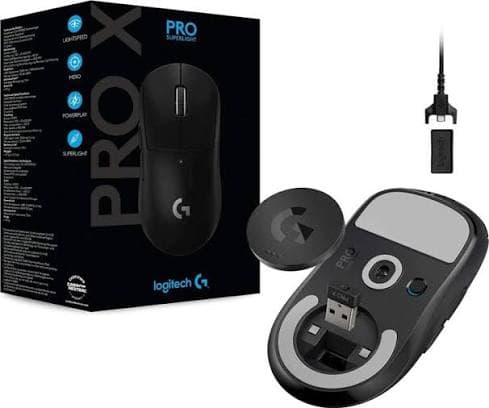 Logitech Pro X Superlight Wireless Gaming Mouse — HERO 25K, <63g, LIGHTSPEED, Black (910-005881)