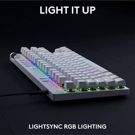 Logitech Pro X TKL Rapid Gaming Keyboard — Magnetic Analog (Hall-Effect), Rapid Trigger, RGB, White (920-013242)
