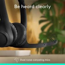 Logitech Zone 300 Wireless Headset — Bluetooth 5.3, Noise-cancelling Mic, 16h, Black (981-001407)