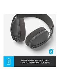 Logitech Zone Vibe 100 Wireless Headset — Bluetooth, Lightweight, Noise-cancelling Mic, Graphite (981-001213)
