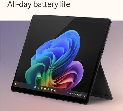 Microsoft Surface Pro 2-in-1 (11th Edition) Copilot+ PC — Snapdragon X Elite, 16GB, 256GB SSD, 13" OLED Touch, Win 11, Black (EP2-05006)