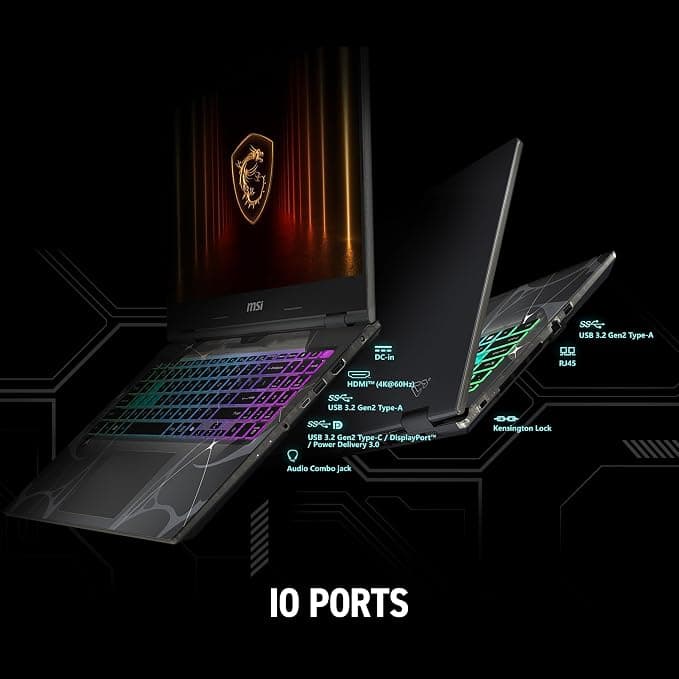 MSI Cyborg 15 Gaming Laptop (B2RWGKG) — Core 7 240H, 16GB DDR5, 1TB SSD, RTX 5070 8GB, 15.6" FHD 144Hz, Win 11 Home