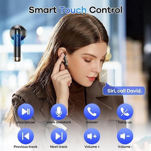 REMAX Wireless Earbuds — Bluetooth 5.3, Noise Cancellation, 30h Playtime, IPX5, Semi In-ear, Black