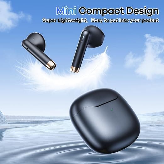 REMAX Wireless Earbuds — Bluetooth 5.3, Noise Cancellation, 30h Playtime, IPX5, Semi In-ear, Black